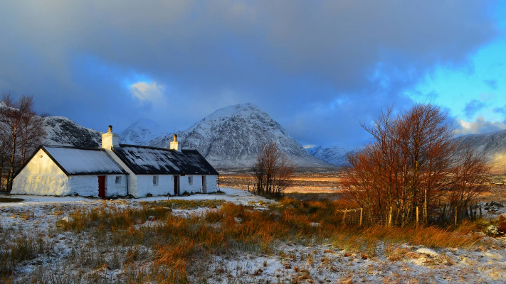 Glencoe, Vacation in Scotland, Snowy Mountains